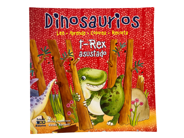 Dinosaurios. T-rex asustado
